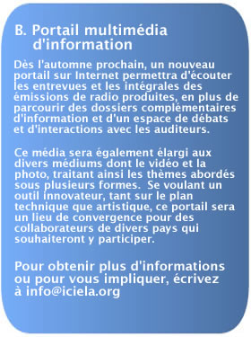 B. Portail multimédia d'information
