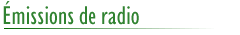 &Eacute;missions de radio